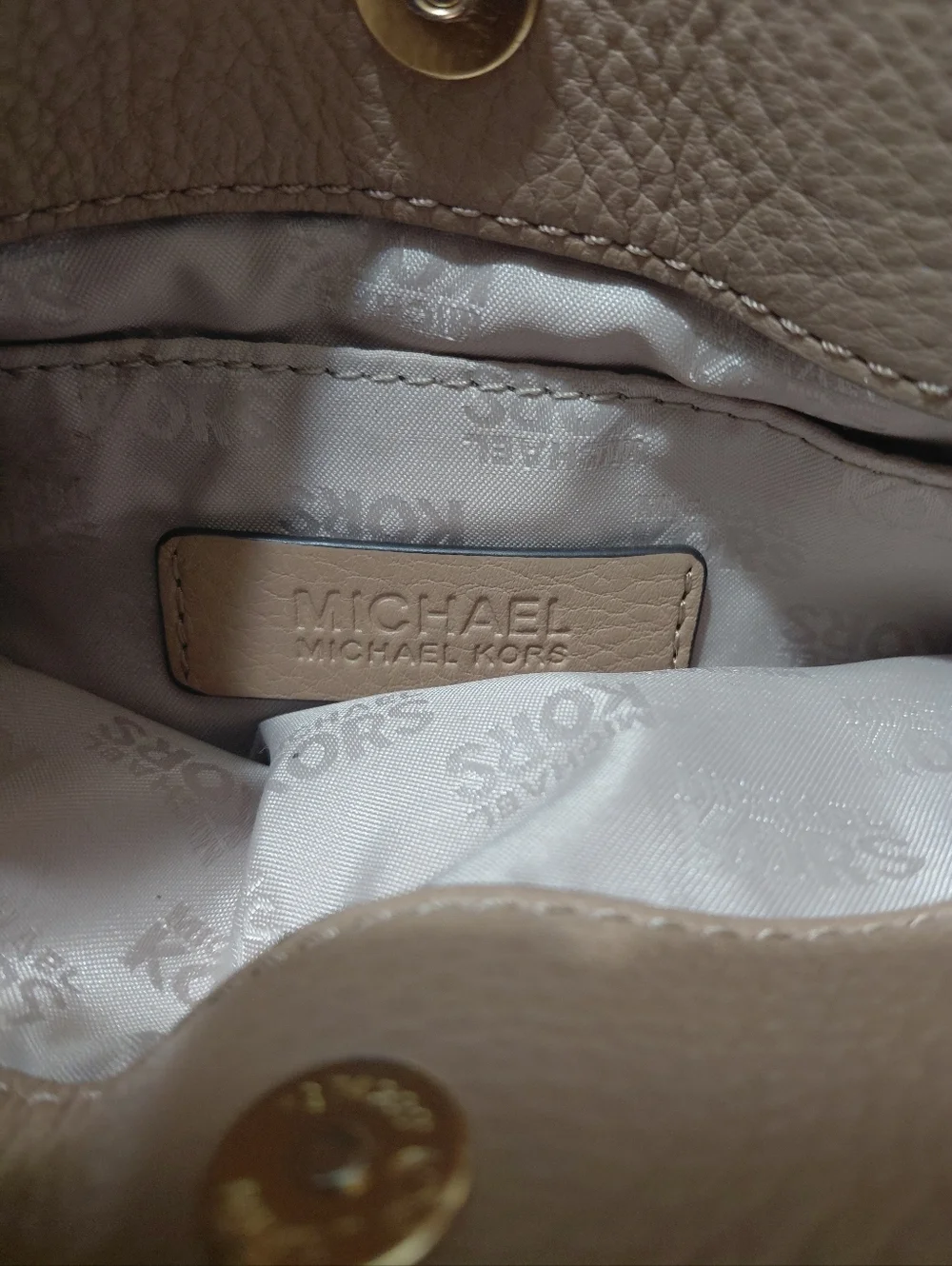 Michael Kors Moxley Tan Pebbled Leather Crossbody Bag